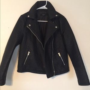 Black leather jacket